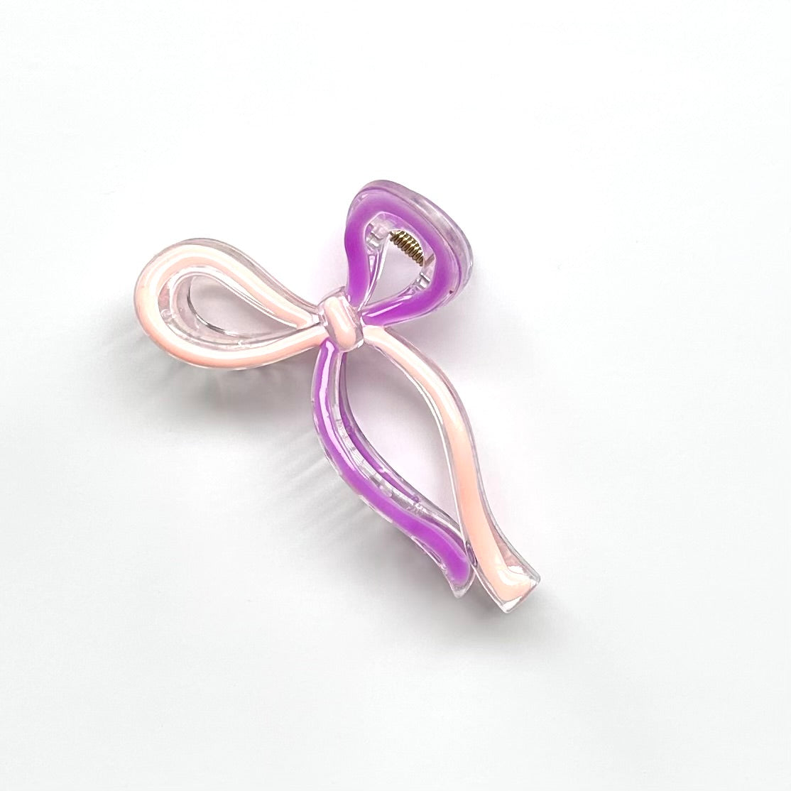 Bow Claw Hair Clip Lilac and Pink Wholesale