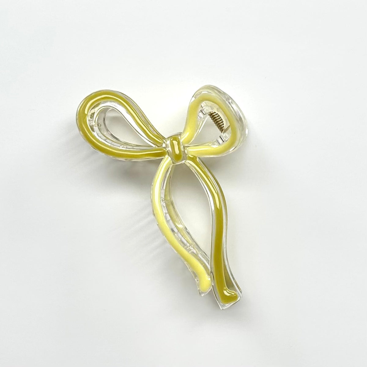 Bow Claw Hair Clip Yellow and Lime Wholesale