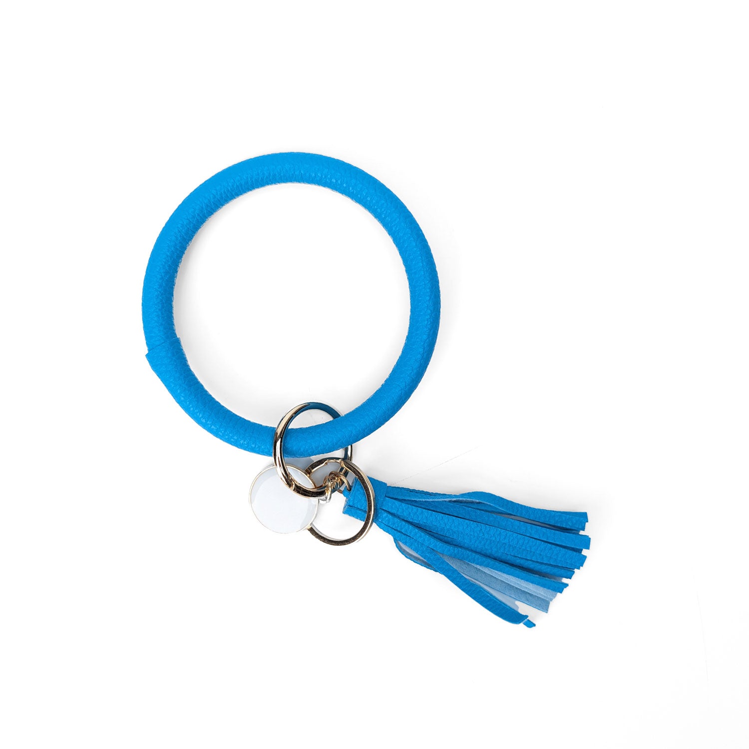 Chic Faux Leather Tassel Bangle Keyring - Versatile Bracelet Key Holder Wholesale
