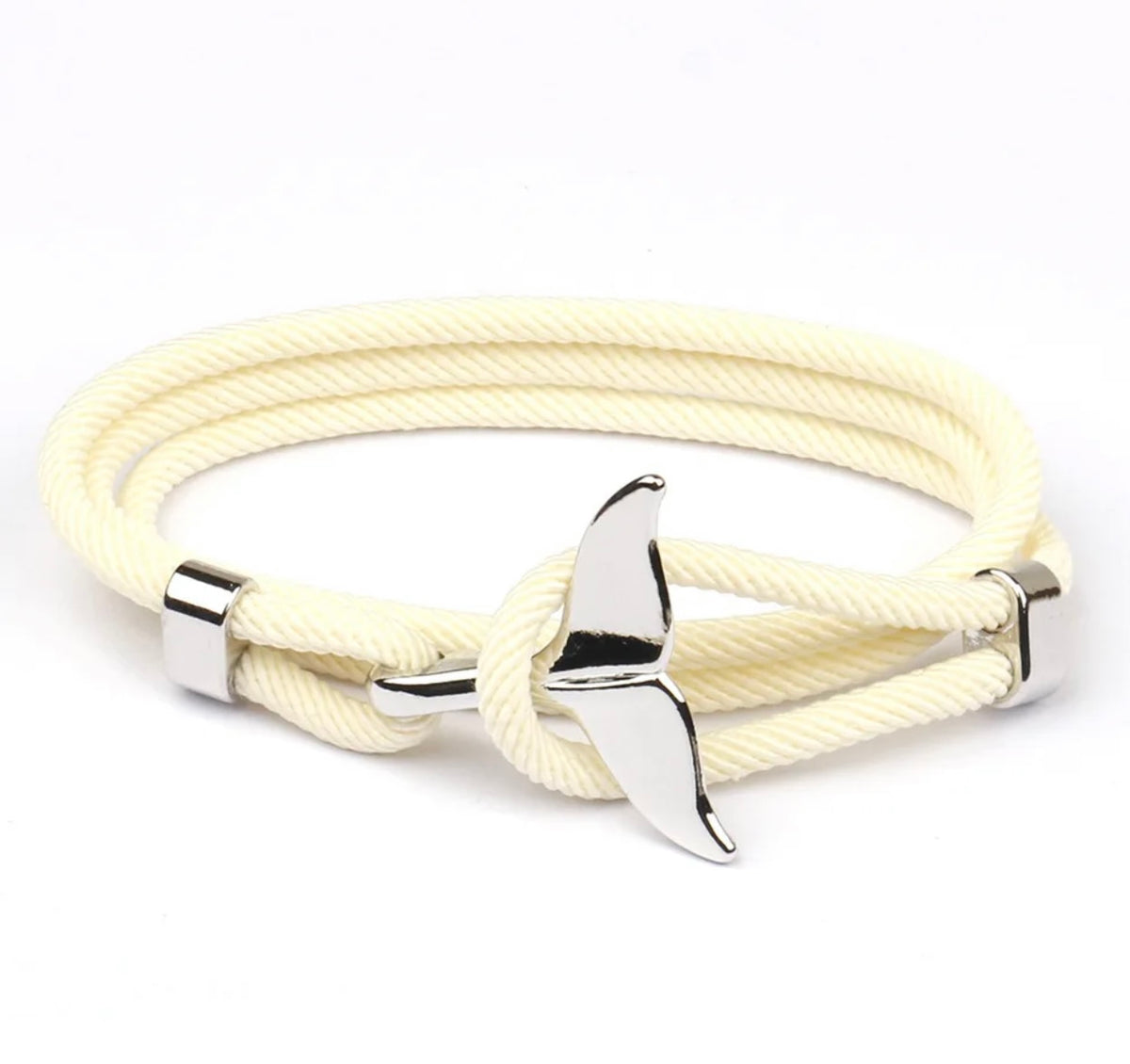 Summer Wrap Rope Bracelet with Mermaid Tail Vanilla Wholesale