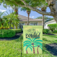 Garden Flag - "You Are Beautiful" Coconut Palm Trees Wholesale