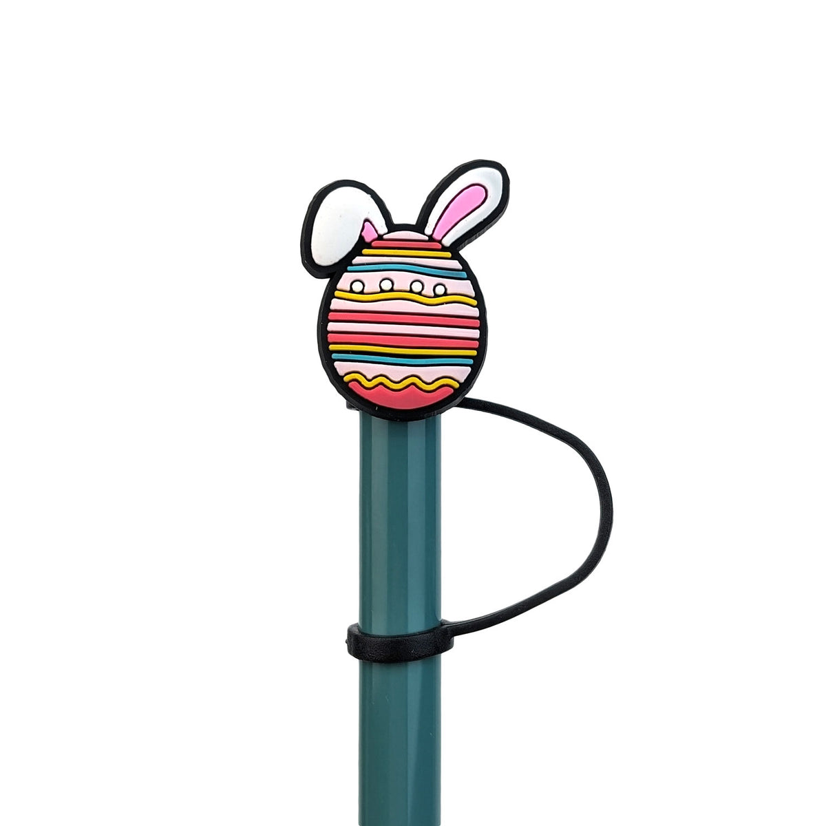 Eggstravaganza Silicone Straw Cover with Bunny Ears - Easter Tumbler Wholesale