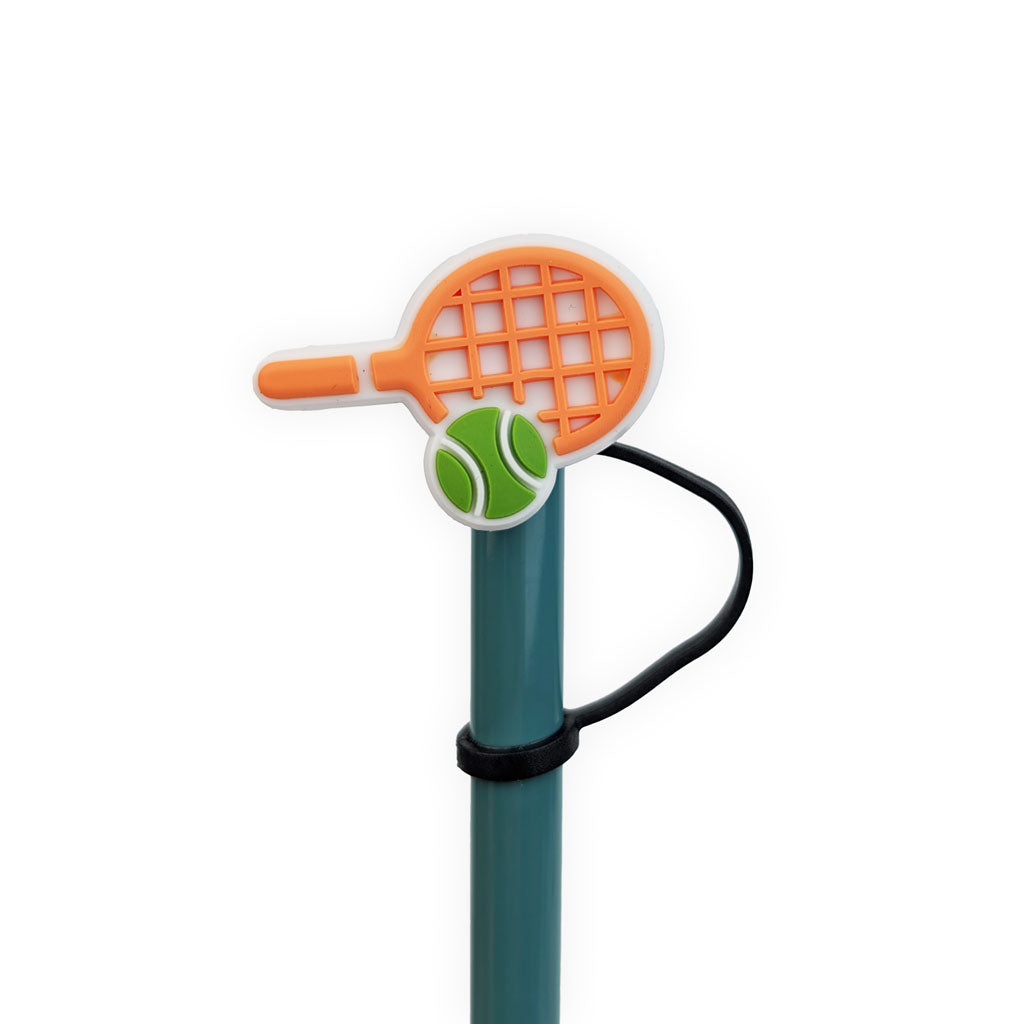 Tennis Racket Silicone Straw Cover  Stanley Tumbler Accessory 10mm Wholesale