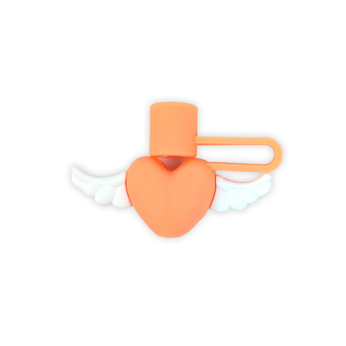 Angelic Heart Silicone Straw Cover Wholesale