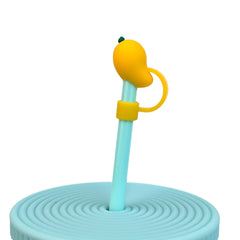 Sunny Mango Twist Silicone Straw Cover - Tropical Tumbler Addition 7mm Wholesale