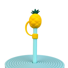 Tropical Twist Pineapple Silicone Straw Cover