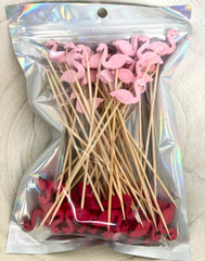 Pink Flamingo Cocktail Picks Set of 50 Wholesale