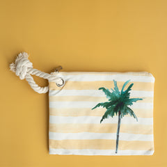Canvas Clutch Waterproof Beach Wristlet Tropical - Palm Tree Wholesale