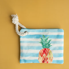 Canvas Clutch Waterproof Beach Wristlet - Pineapple Wholesale