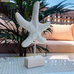 Coastal Nautical Wooden Decor Starfish Sculpture Wholesale